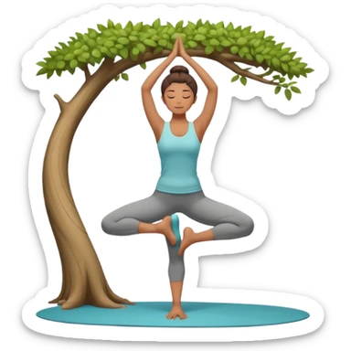 Yogi in tree pose sticker