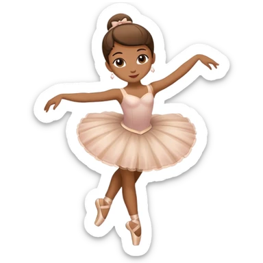 Ballerina Cappuccina (ballerina with cappuccina head) sticker