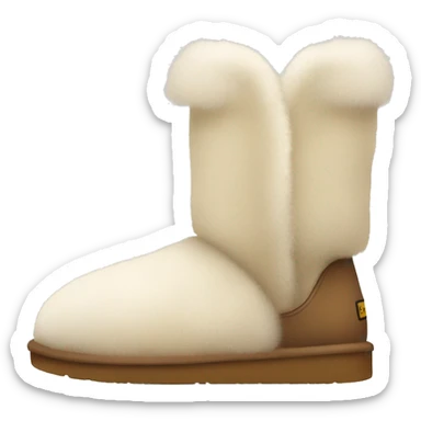 fluffy uggs sticker