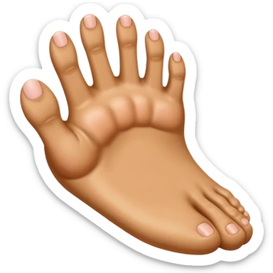 a foot that instead of toes has fingers sticker