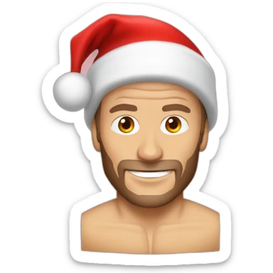 David beckham in a Santa hat sticker