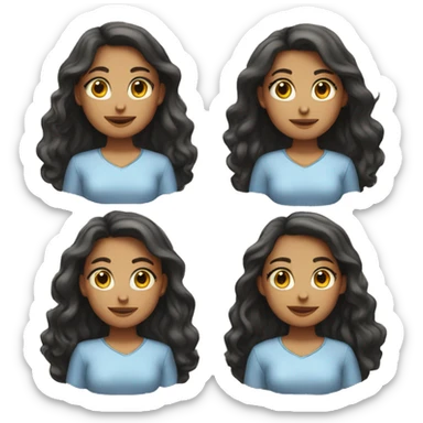 team of 4 girls friend sticker