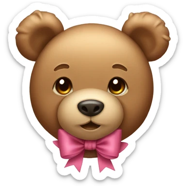 Teddy bear with bows  sticker