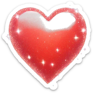 Heart with sparkles sticker