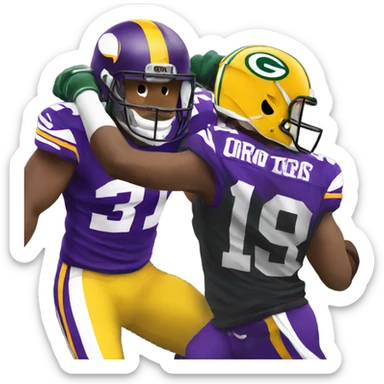 Minnesota Vikings beating the Green Bay Packers sticker