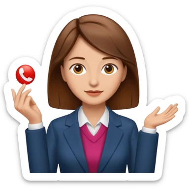 economist woman, brown hair sticker
