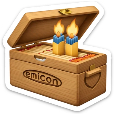 box of mathces sticker