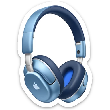 blue airpods max headphones sticker