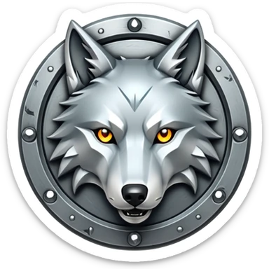 Witcher wolf medallion sticker