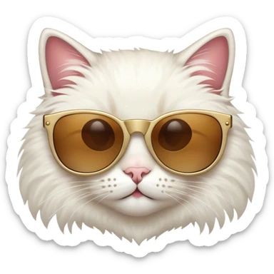 Cat with sunglasses sticker