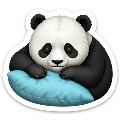 panda sleeping emoji with ZZZ above the head sticker