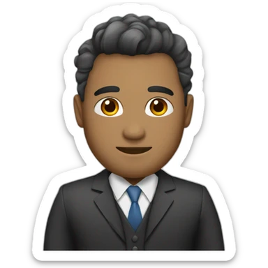 Persona con traje elegante escribiend en su rtatl sticker