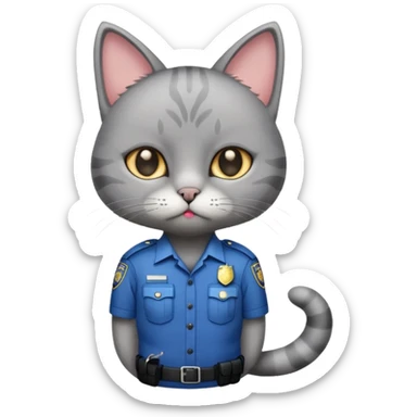 cat jail cry place with police cat sticker