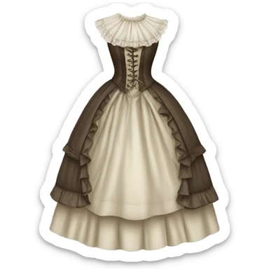 Victorian dress gown sticker
