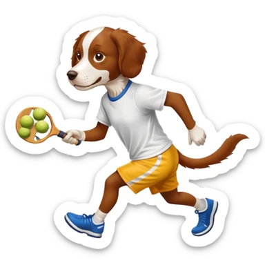 Brittany spaniel pickleball sticker