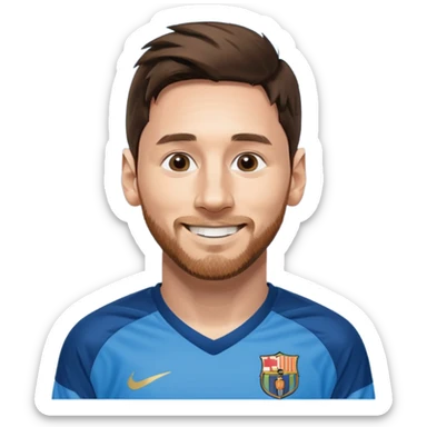 create a messi icon - inspired by airbnb category icons sticker