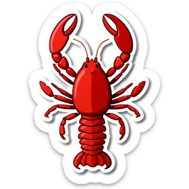 Little red lobster sticker