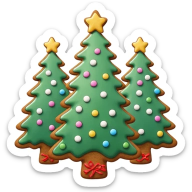 gingerbread cookies in the form of a Christmas tree sticker