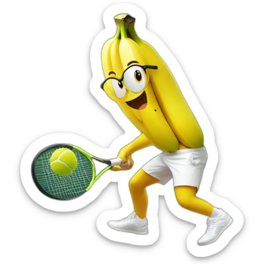 Banana won a tennis tournament sticker