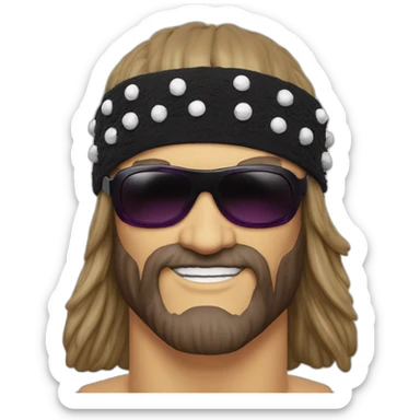macho man randy savage sunglasses headband flex sticker