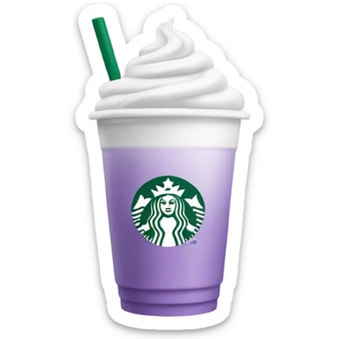 starbucks cup liliac drink with cold foam sticker
