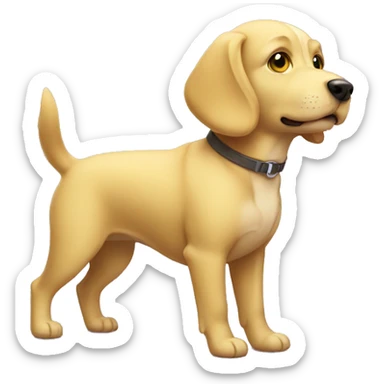 Dog with Yellow short, exploring the world sticker