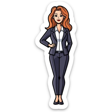 businesswoman in professional outfit sticker