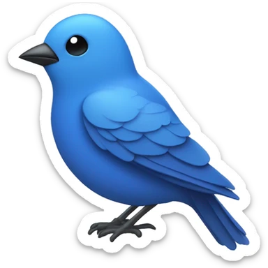 blue bird on bluebe sticker
