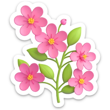 pink sakura cherry flower, remove background sticker