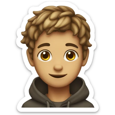 cat boy named snail sticker