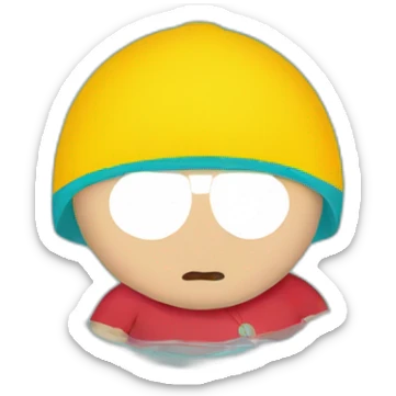 Cartman in pool sticker