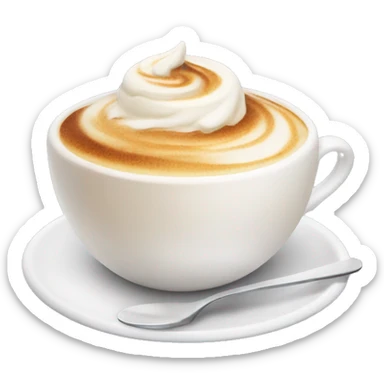 Café con crema y espuma  sticker