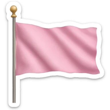 baby pink flag sticker