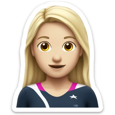 summer olympics swimming caucasian girl sticker