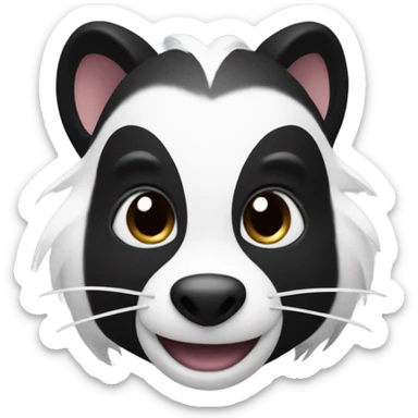 Skunk emoji combined with the dash emoji sticker