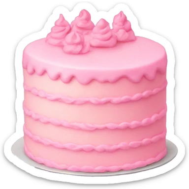 Pastel pink cake sticker