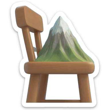 mountain on a chair sticker