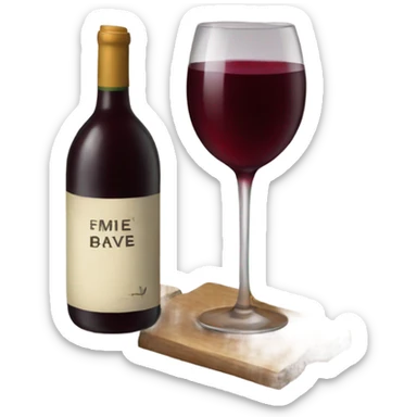 red wine sticker