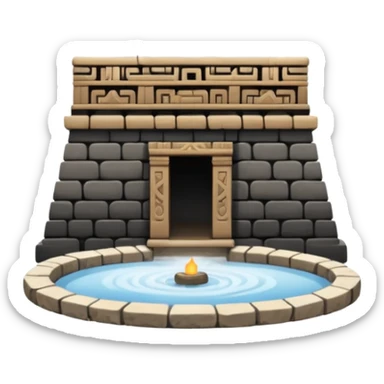 aztec public bath sticker