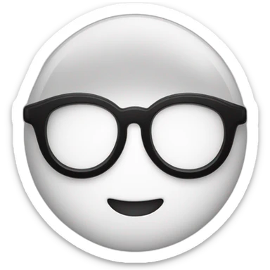 White blood cell with black rimmed glasses sticker