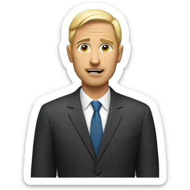 a man speaking in public sticker