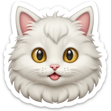 a kitten that looks so stupid and derpy sticker