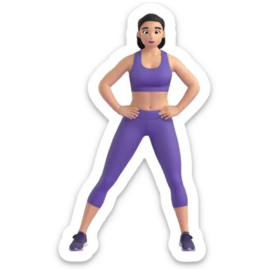 person doing lunges leg workout sticker