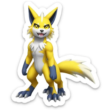 Lombax-Zeraora-Renamon full body sticker