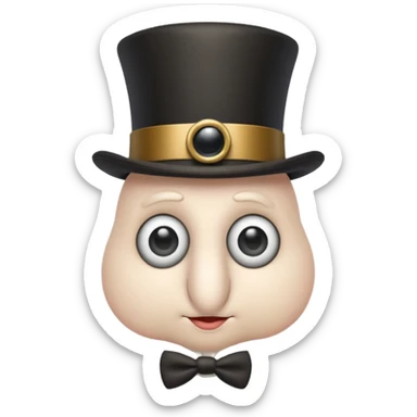 Penis with top hay and monocle  sticker