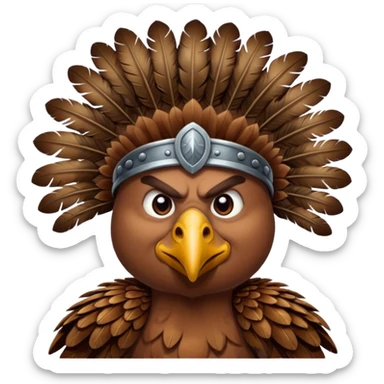 warrior turkey sticker