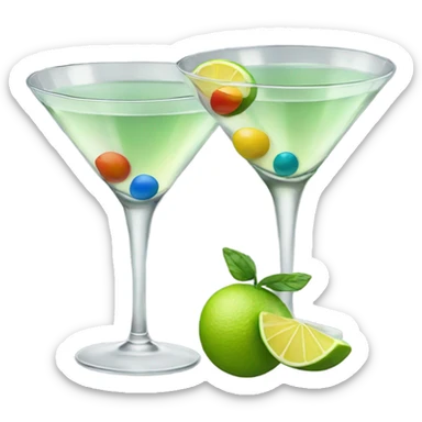Martini glasses sticker