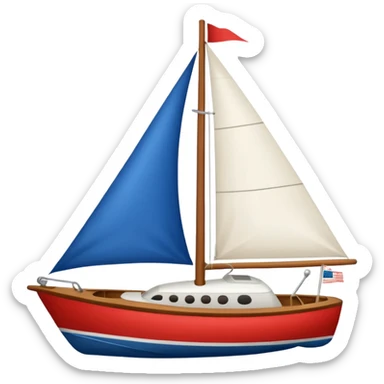 Americana style sailboat sticker