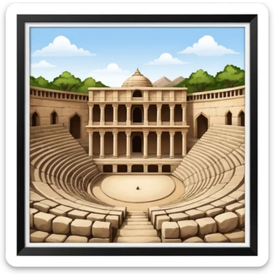 public amphitheater 16th century india sticker