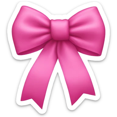 Pink bow sticker
